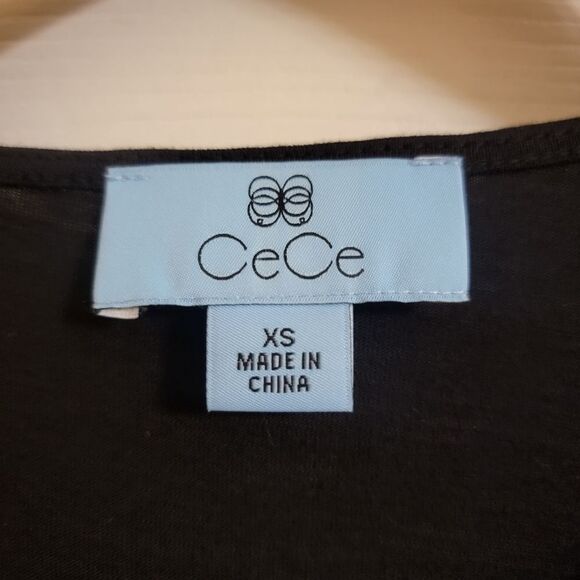 Cece Flutter Sleeve Eyelet Yoke Knit Top - Picture 3 of 6